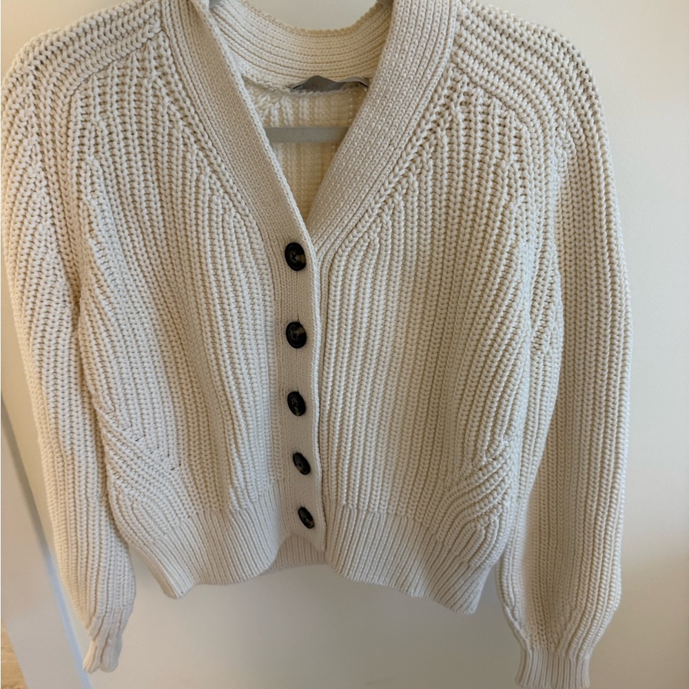 Everlane Cream Knit Cardigan